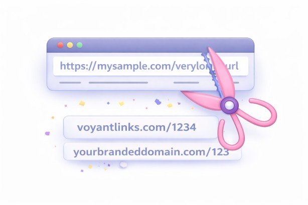 Branded short link using custom domain with analytics tracking