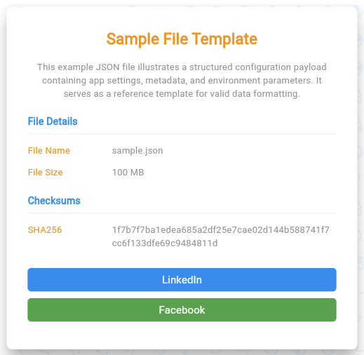 Pre-designed smart link template editor with customizable layout options